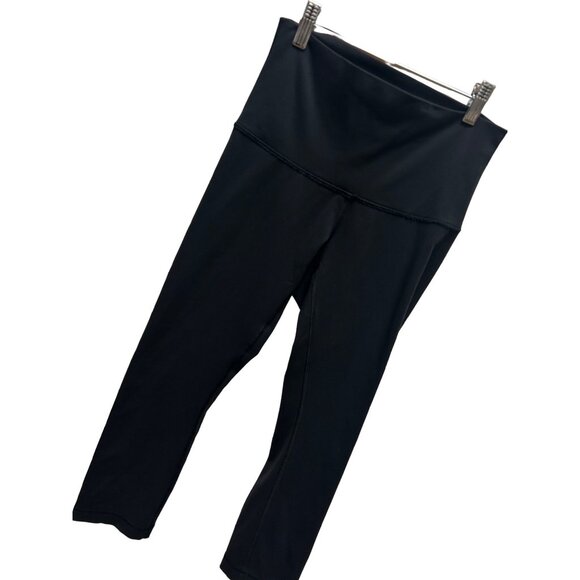 Lululemon Black Mid Rise Stretch Capri Work Out Leggings - Picture 2 of 5